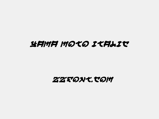 Yama Moto Italic