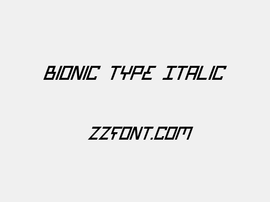 Bionic Type Italic