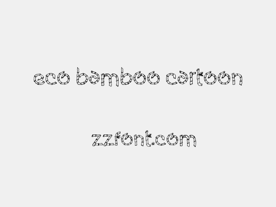 Eco Bamboo Cartoon