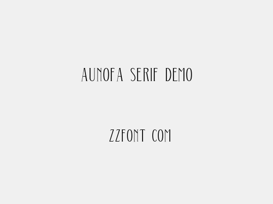 Aunofa Serif DEMO