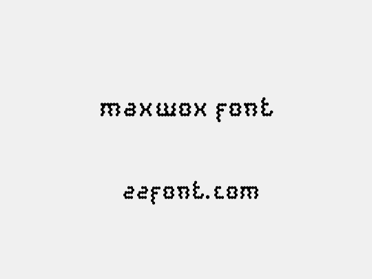 maxwox font