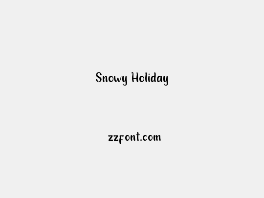 Snowy Holiday