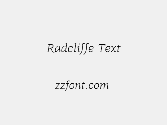 Radcliffe Text