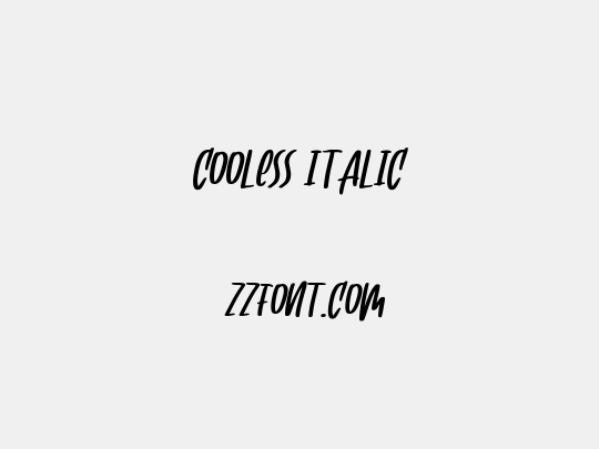 Cooless italic