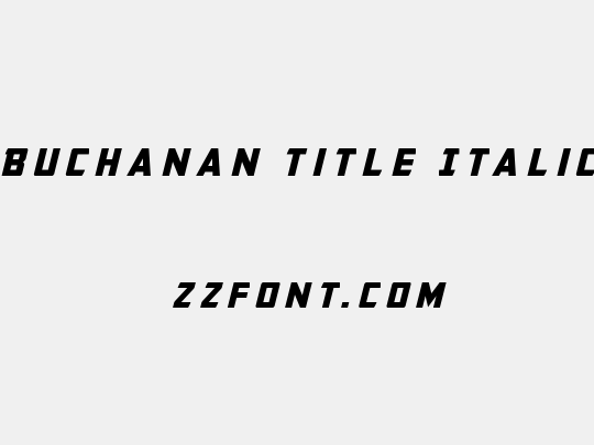 Buchanan Title Italic