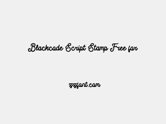 Blackcode Script Stamp Free for