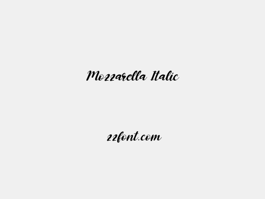 Mozzarella Italic