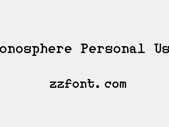Monosphere Personal Use