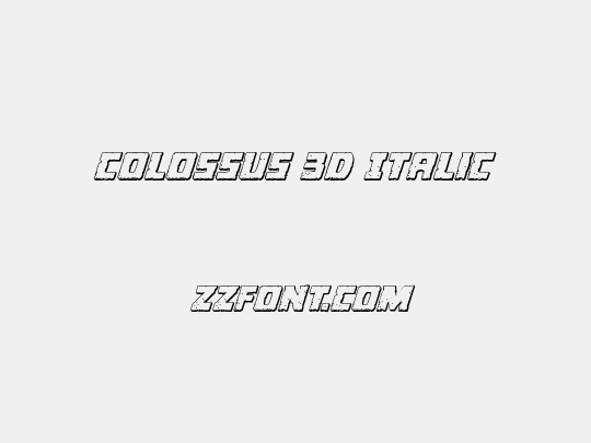 Colossus 3D Italic