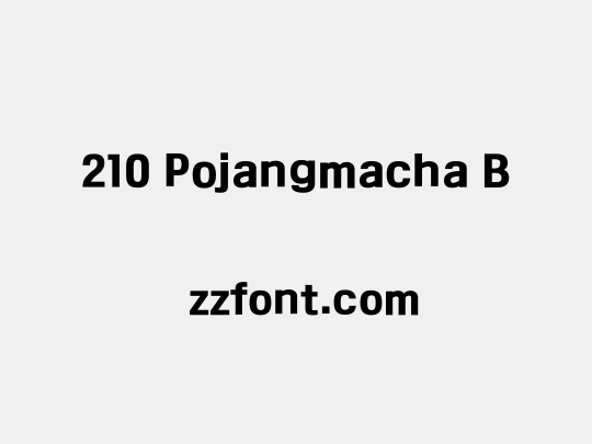 210 Pojangmacha B