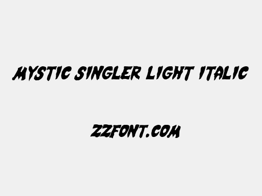 Mystic Singler Light Italic