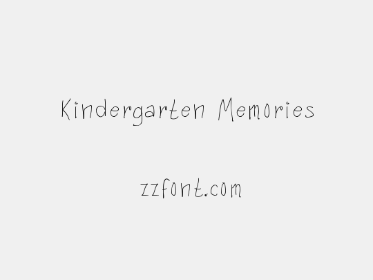 Kindergarten Memories