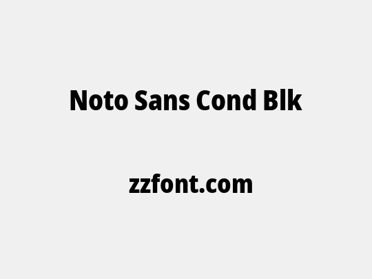 Noto Sans Cond Blk