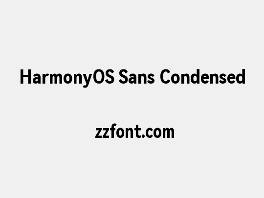 HarmonyOS Sans Condensed