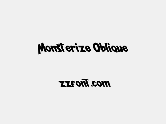 Monsterize Oblique
