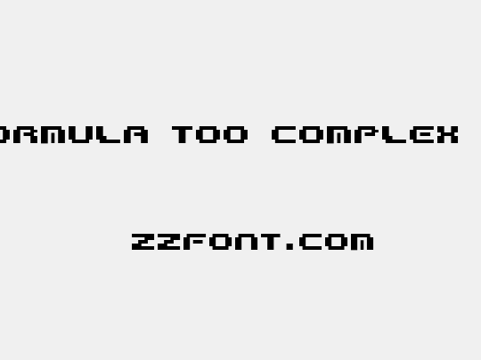 Formula too complex .2