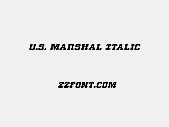 U.S. Marshal Italic