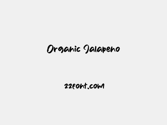 Organic Jalapeno