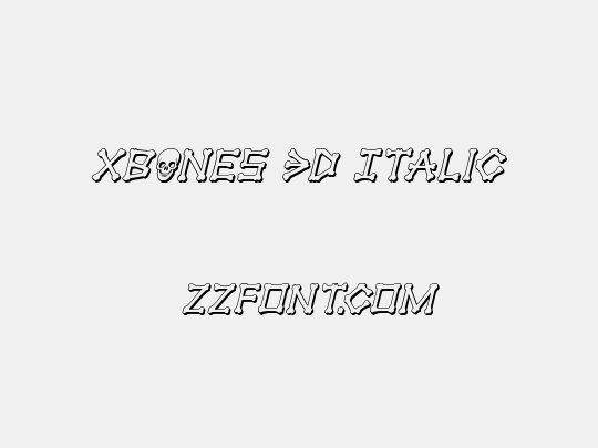 xBONES 3D Italic