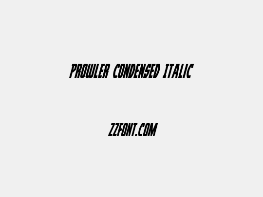 Prowler Condensed Italic