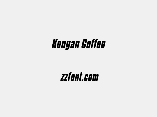 Kenyan Coffee