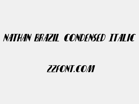 Nathan Brazil Condensed Italic