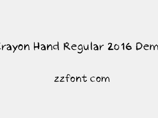 Crayon Hand Regular 2016 Demo