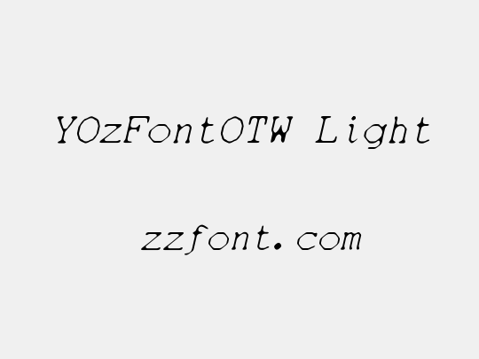 YOzFontOTW Light