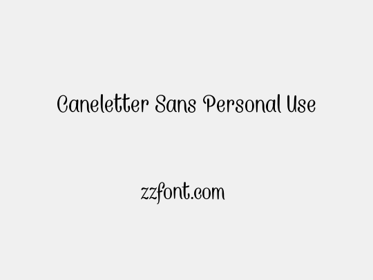 Caneletter Sans Personal Use