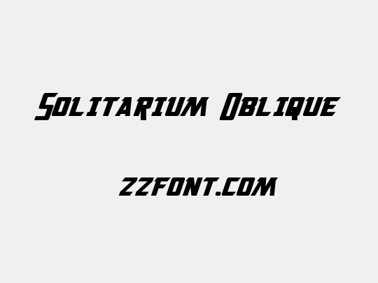 Solitarium Oblique