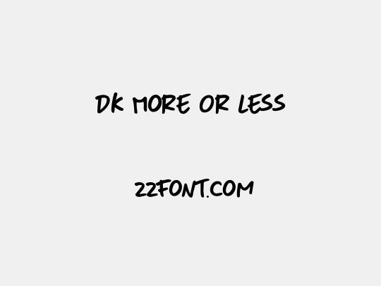 DK More Or Less