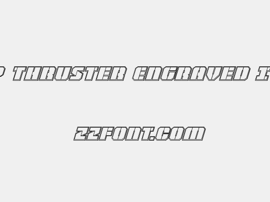 Warp Thruster Engraved Italic
