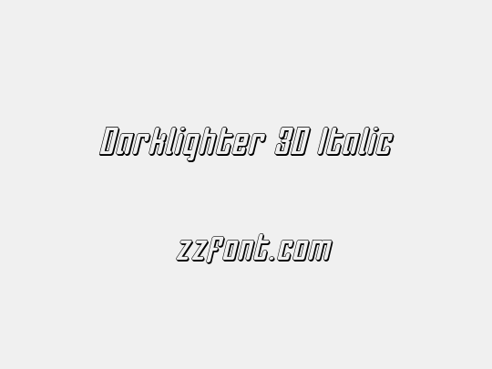 Darklighter 3D Italic