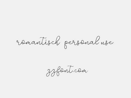 romantisch  personal use