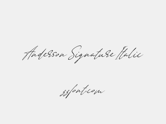 Anderson Signature Italic