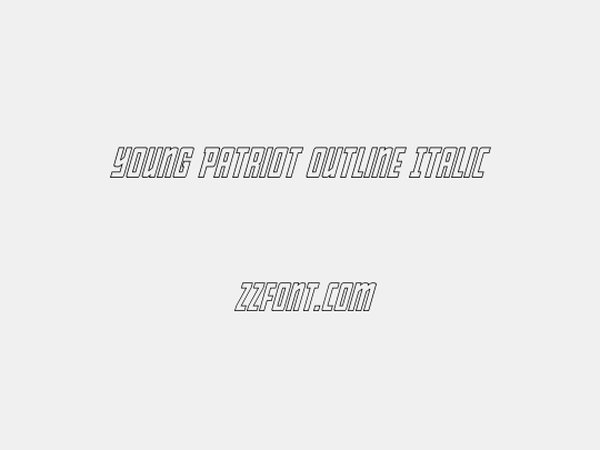 Young Patriot Outline Italic