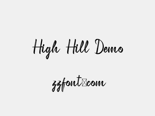 High Hill Demo