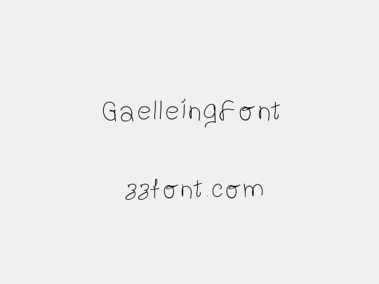 GaelleingFont