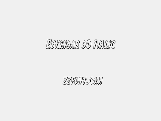 Eskindar 3D Italic