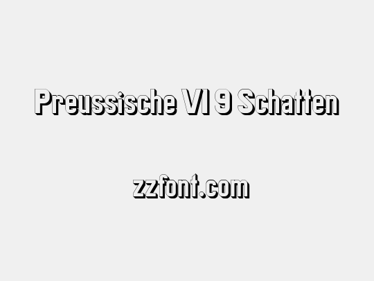 Preussische VI 9 Schatten