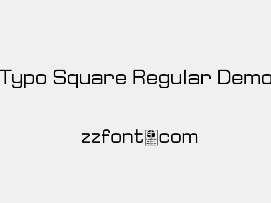 Typo Square Regular Demo