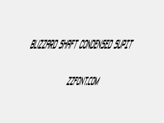 Blizzard Shaft Condensed SupIt