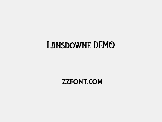 Lansdowne DEMO