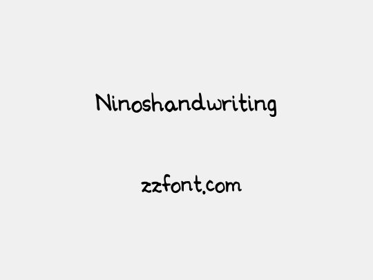Ninoshandwriting