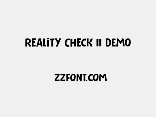 Reality Check II DEMO