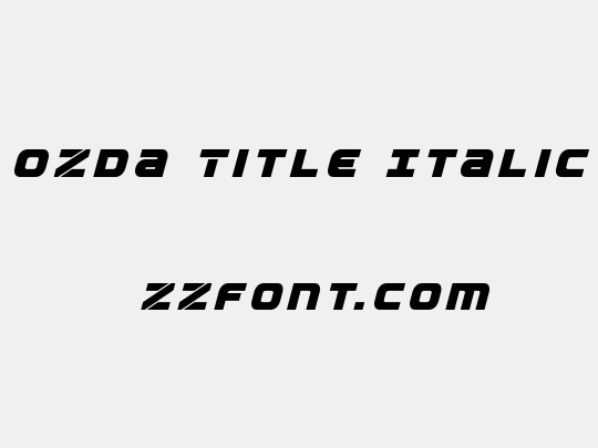 Ozda Title Italic