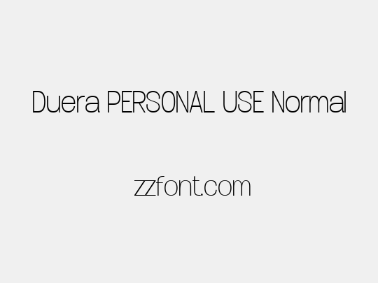 Duera PERSONAL USE Normal