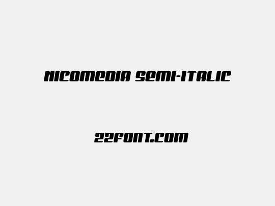 Nicomedia Semi-Italic