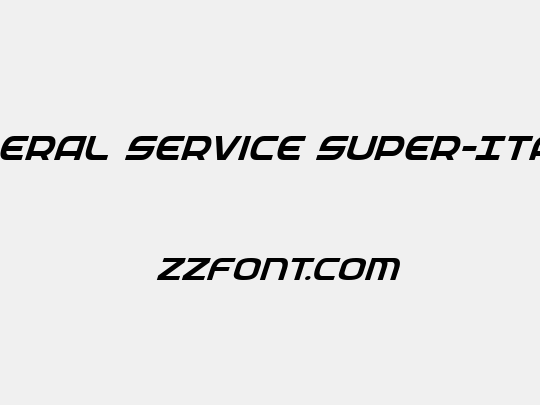 Federal Service Super-Italic
