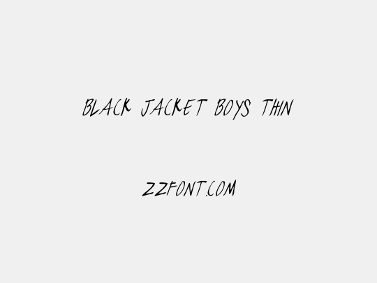 black jacket boys Thin